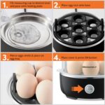 Elite Gourmet EGC115B Easy Egg Cooker Electric 7-Egg Capacity, Soft, Medium, Hard-Boiled Egg Cooker with Auto Shut-Off, Measuring Cup Included, BPA Free, Classic Black - Image 4