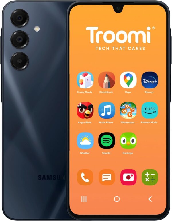Troomi Phone for Kids and Teens – Galaxy A16 – Parental Controls, GPS Tracking, Text Monitoring & Content Filtering, 10,000+ Apps – Monthly Service and Activation Required