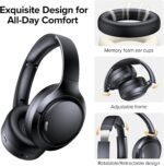 Hybrid Active Noise Cancelling Bluetooth 6.0 Headphones 120H Playtime 6 ENC Clear Call Mic, Over Ear Headphones Wireless with Hi-Res Audio Comfort Earcup Low Latency ANC Headphone for Travel Workout - Image 6
