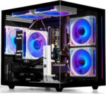 Gaming PC Desktop Computer - Ryzen 5 5500, Radeon RX 6500XT 4GB, 16GB DDR4 RAM, 1TB NVME SSD, Prebuilt Tower Computer (Black)