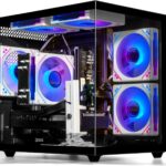 Gaming PC Desktop Computer - Ryzen 5 5500, Radeon RX 6500XT 4GB, 16GB DDR4 RAM, 1TB NVME SSD, Prebuilt Tower Computer (Black)