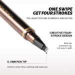 2 Pack Eyebrow Pen, Waterproof Microblading Eyebrow Pencil, 4 Tip Precise Eye Brow Makeup Pen for Women to Effortlessly Create Hair Like Natural Brows, Non Dry Out and Last All Day (Light Brown) - Image 7