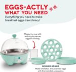 Dash Rapid Egg Cooker - Boiler, Poacher & Steamer - Includes Measuring & Recipe Guide - Dishwasher Safe - BPA Free - Holds 7 Eggs, Aqua - Image 4