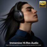 Hybrid Active Noise Cancelling Bluetooth 6.0 Headphones 120H Playtime 6 ENC Clear Call Mic, Over Ear Headphones Wireless with Hi-Res Audio Comfort Earcup Low Latency ANC Headphone for Travel Workout - Image 7