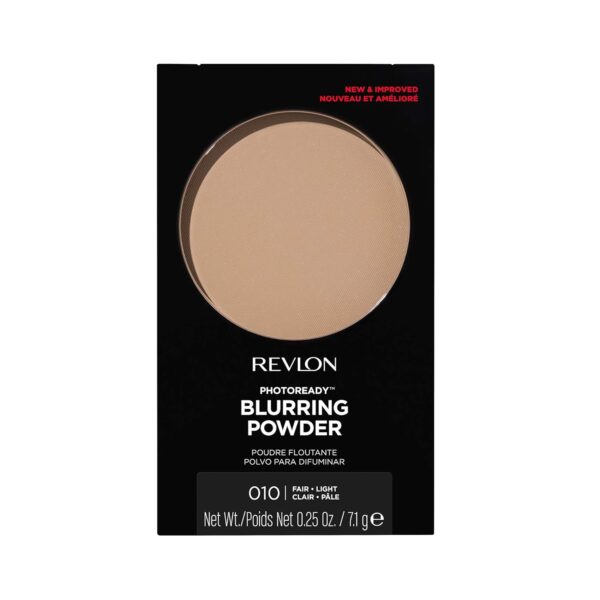 Suggest a better title and return a single title only without any other comments: Revlon PhotoReady Blurring Face Powder Makeup, Longwear, Light-Medium Coverage with Flawless Finish, Shine & Oil-Free, 010 Fair Light, 0.25 oz