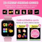Kids Smart Watch Gift for Girls Age 5-12, 39 Games HD Touch Screen Watches with Video Camera Music Player Pedometer Flashlight 12/24 hr Educational Toys Birthday Gifts for Girls Ages 7 8 9 10 - Image 5