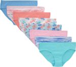 Suggest a better title and return a single title only without any other comments: Hanes girls Organic Underwear, Brief & Hipster, Toddler & Girl Sizes, Pure Comfort Organic 100% Cotton Panties, 8-pack