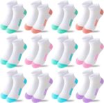 Suggest a better title and return a single title only without any other comments: Bemeol Girls Socks 12 Pairs Ankle Athletic Socks Cotton Sports Sock For Little Big Kids