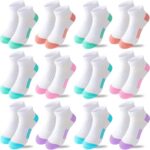 Suggest a better title and return a single title only without any other comments: Bemeol Girls Socks 12 Pairs Ankle Athletic Socks Cotton Sports Sock For Little Big Kids