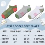 Suggest a better title and return a single title only without any other comments: Comfoex Girls Socks Ankle Athletic Socks For Kids 4-6 6-8 8-10 Years Old Short Socks With Cushioned Sole 8 Pairs - Image 2