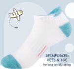 Suggest a better title and return a single title only without any other comments: Comfoex Girls Socks Ankle Athletic Socks For Kids 4-6 6-8 8-10 Years Old Short Socks With Cushioned Sole 8 Pairs - Image 3