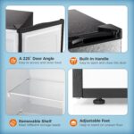 Kismile Small Freezer Upright, 3.0 Cu.ft Mini Freezer with Adjustable Thermostat, Removable Shelves, Reversible Single Door, Stand Up Freezer for Bedroom/Home/Dorms/Apartment (Stainless Steel) - Image 4