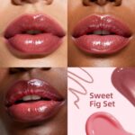 3PCS Lip Combo Set - Matte Lip Liner Pencil + Hydrating Tinted Lip Balm + Juicy Lip Gloss Tint, Non-Sticky, Long-Lasting, High Pigment Lip Makeup Kit (Sweet Fig Set) - Image 4