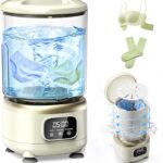 2L Mini Washing Machine, Portable Underwear Washer with 3 Modes (5-Min Wash, 5-Min Rinse, 3-Min Spin), Leakproof & Detachable Design, Drain Hose, Deep Cleaning for Underwear, Socks & Baby Items