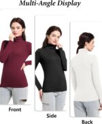 Dalavch 4 Pack Women’s Turtle Neck Long Sleeve Shirts Fall Fashion Turtleneck Baselayer Undershirts Tops Underscrub - Image 5