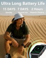 MorePro Fitness Tracker with 24/7 Heart Rate & Blood Pressure Monitor, Blood Oxygen & Sleep Tracker, Smart Watch with Step Calorie Counter, IP68 Waterproof Activity Tracker for Women Men Android iOS - Image 7