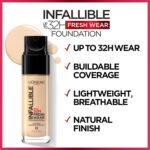 Suggest a better title and return a single title only without any other comments: L'Oreal Paris Makeup Infallible Up to 32 Hour Fresh Wear Lightweight Foundation, 410 Ivory, 1 Fl Oz, Packaging May Vary - Image 3
