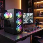 STGAubron Gaming PC Desktop, Intel Core i7 up to 3.9G, Radeon RX 580 8G, 16GB RAM, 512GB SSD, WiFi 6, BT 5.0, RGB Fan x 4, Windows 11 Home - Image 5