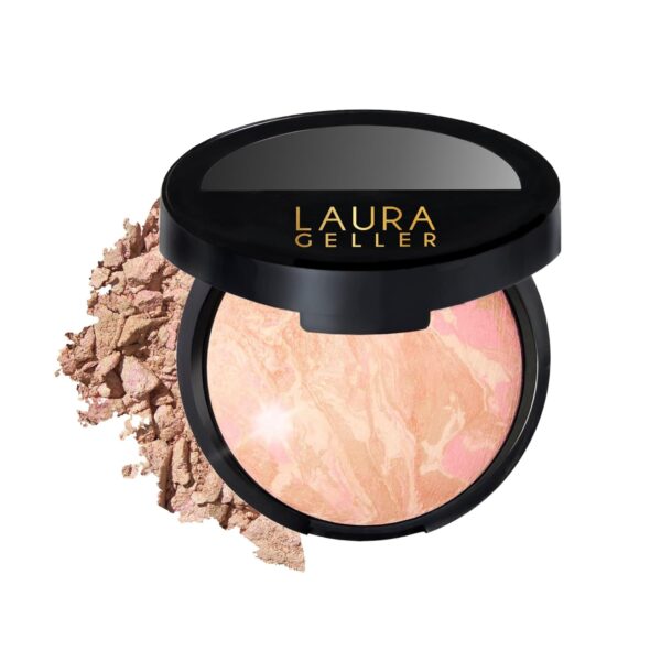 Suggest a better title and return a single title only without any other comments: LAURA GELLER NEW YORK Baked Balance-N-Glow Illuminating Foundation - Porcelain - Buildable Sheer to Light Coverage - Satin Finish