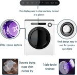 1.6 Cu.Ft.,11LBS Compact Dryer 950W Portable Clothes Dryer Machine with Stainless Steel Drum and Exhaust Hose,Dryer for RVs, Apartments,Dorm Rooms- Quiet, Sturdy,Easy to Use and LED Display - Image 4