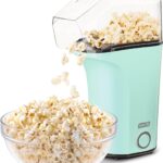 Dash Fresh Pop Popcorn Maker - Oil-Free, Air Popcorn Popper - With Measuring Cup & Recipe Guide - Perfect for Movie Nights - 16 Cups, Aqua