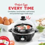 Dash Rapid Egg Cooker - Boiler, Poacher & Steamer - Includes Measuring & Recipe Guide - Dishwasher Safe - BPA Free - Holds 7 Eggs, Black - Image 3