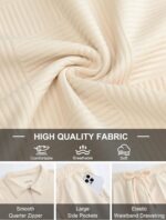 UOUA Mens 2 Piece Set Casual Outfits Polo Long Sleeve Shirt & Pants Tracksuit Loungewear Athletic Jogger Sweatsuit - Image 7