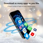 BLKE Mini Phone 3.0" HD Touch Screen Mini Smartphone World's Smallest Unlocked Android Compact Mobile Phone for Students Cell Phone App Download WiFi GPS Face lD 2GB+16GB Orange - Image 4