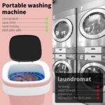 Portable Mini Washing Machine, 16L Foldable Washer and Dryer with 3 Modes Deep Cleaning, Upgraded Small Collapsible Laundry for Hotel, Apartment, Home and Travel - Pink - Image 4