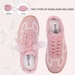 Casual Sneakers for Women Lace Detail – Elegant Ribbon Lace-Up Fashion Sneakers with Leather Upper Memory Foam Insole and Slip On Trendy Casual Shoes for Women - Image 5
