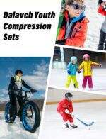 Dalavch 2 Sets Youth Boys Thermal Base Layer Long Johns Compression Leggings and Shirts Fleece Lined Underwear for Kids Girls - Image 7