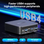 GEEKOM GT13 PRO Mini PC, Intel Core i9-13900HK (14C/20T, up to 5.4GHz), 16GB DDR4 RAM, 1TB PCIe 4.0 NVMe SSD, Aluminium Design Windows 11 Pro Desktop Computer with USB4,Wi-Fi 6E,BT 5.2,8K UHD - Image 6