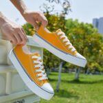 ZGR Womens White Tennis Shoes for Women,Lace up Canvas Sneakers,Casual Walking Canvas Shoes - Image 9