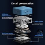 GEEKOM Mini PC[Business Cost-Saving Star] IT12(3-Year Coverage) with 12th Gen Intel i5-12450H Mini Computers,16 RAM/512GB SSD(Not LPDDR) Windows 11 Pro Desktop PC (Low-Power),Dual USB 4/8K(UHS-II) - Image 6