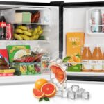 1.6 Cu Ft Mini Fridge with Freezer - 30dB Ultra Quiet Upright Freezer for Bedroom, Dorm & Office | Compact Fridge, Adjustable Thermostat, Reversible Door, ETL Certified