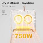 Portable Clothes Dryers for Laundry Apartments, No-Installation Faster Mini Dryer for Clothes, Compact Electric Clothes Dryer Machine Apartment, RV, Travel, Home Use - Image 2