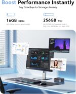 KAMRUI Pinova P1 Mini PC Computer, AMD Ryzen 4300U Processor, 16GB DDR4 RAM 256GB M.2 SSD, Mini Desktop Computer Support Triple 4K, USB-C, WiFi, Bluetooth, Ethernet, HTPC for Business, Education, Home - Image 6