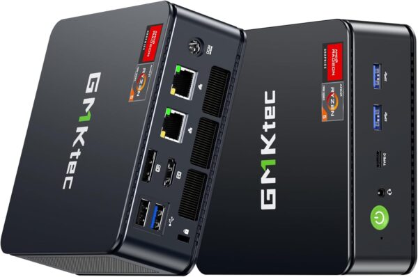 GMKtec M6 Ultra Gaming Mini PC Ryzen 7640HS (Upgraded 6600H/ 6800H), 32GB RAM DDR5 512GB SSD Dual NIC LAN 2.5GbE Desktop Computers Office Home, Triple 4K Display, WiFi 6, USB4, BT 5.2, DP, HDMI 2.0
