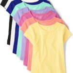 Suggest a better title and return a single title only without any other comments: The Children's Place Girls Short Sleeve High Low Tee
