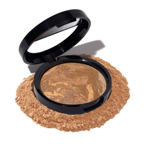 Suggest a better title and return a single title only without any other comments: LAURA GELLER NEW YORK Award-Winning Baked Balance-n-Brighten Color Correcting Powder Foundation - Sand - Buildable Light to Medium Coverage - Demi-Matte Natural Finish