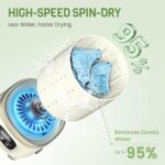 2L Mini Washing Machine, Portable Underwear Washer with 3 Modes (5-Min Wash, 5-Min Rinse, 3-Min Spin), Leakproof & Detachable Design, Drain Hose, Deep Cleaning for Underwear, Socks & Baby Items - Image 2