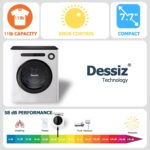 1.6 Cu.Ft.,11LBS Compact Dryer 950W Portable Clothes Dryer Machine with Stainless Steel Drum and Exhaust Hose,Dryer for RVs, Apartments,Dorm Rooms- Quiet, Sturdy,Easy to Use and LED Display - Image 2