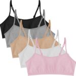 Suggest a better title and return a single title only without any other comments: Popular Cotton Girls Training Bra - Crop Cami Training Bras for Girls with Adjustable Straps. Cotton Bra Pack.