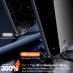 Milomdoi 3 Pack Privacy Screen Protector for iPhone 17 Pro Max [Phone Case Friendly] Accessories Private Film, 3 Pacs Tempered Glass Camera Lens Protector, with Mounting Frame for Apple Anti Spy,Black - Image 4
