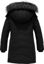 ZSHOW Girls' Winter Coat Insulated Long Quilted Puffer Jacket Warm Hooded Parka Snow Coats - Image 2