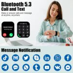 2026 Smart Watch for Men Women (Answer/Make Call), 1.96" HD Fitness Tracker Running Watch,IP68 Waterproof,Pedometer, Sleep/Step/Activity/Heart Rate Monitor,110+ Sport Mode Smartwatch for Android Phone - Image 2