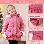 3T 4T 5T 6T Toddler Girls Winter Coat Jacket Outwear Clothes Warm Overcoat Snowsuit Puffer Parka Fur Lined Hood Kids - Image 5