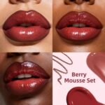 3PCS Lip Combo Set - Matte Lip Liner Pencil + Hydrating Tinted Lip Balm + Juicy Lip Gloss Tint, Non-Sticky, Long-Lasting, High Pigment Lip Makeup Kit (Berry Mousse Set) - Image 4