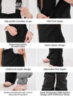 Suggest a better title and return a single title only without any other comments: GSOU SNOW Kids Snow Bibs Girls Boys Snow Pants Ski Bib Overall Waterproof Windproof Warm for Winter (3-16Years) - Image 5