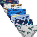 Boboking 100% Cotton Little Boys Briefs Soft Dinosaur Truck Toddler Underwear